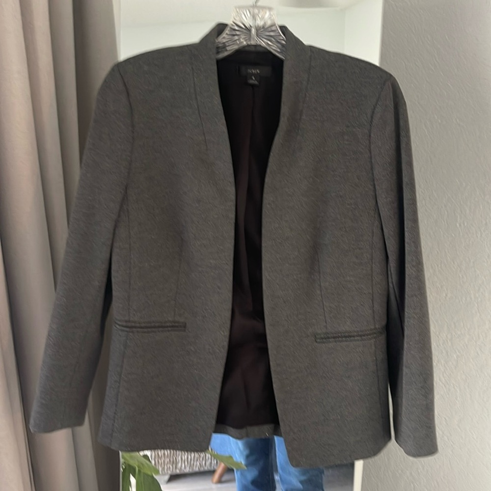 Gray J. Crew blazer, size 4. Like new.